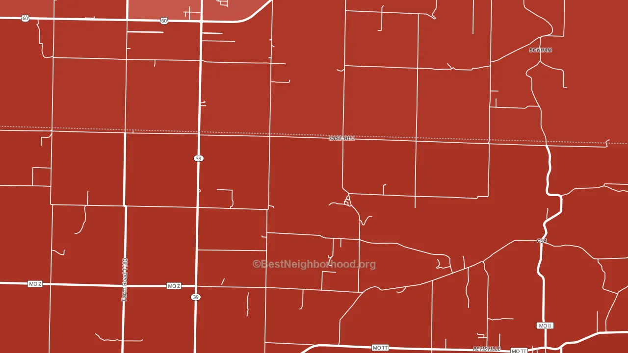 Sage Hill, MO block-group political-lean map