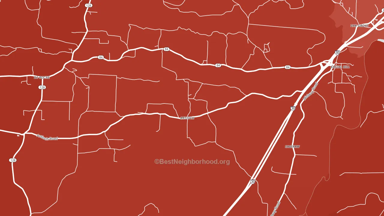 Saginaw, AR block-group political-lean map