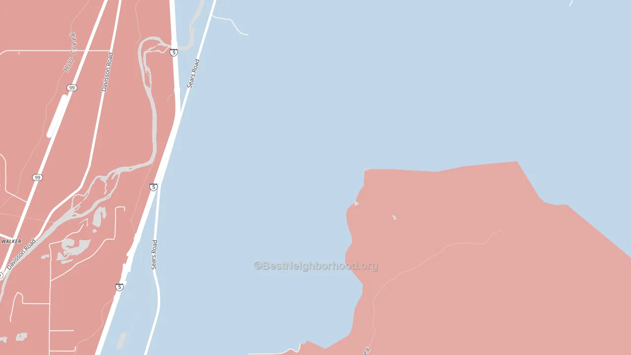 Saginaw, OR block-group political-lean map