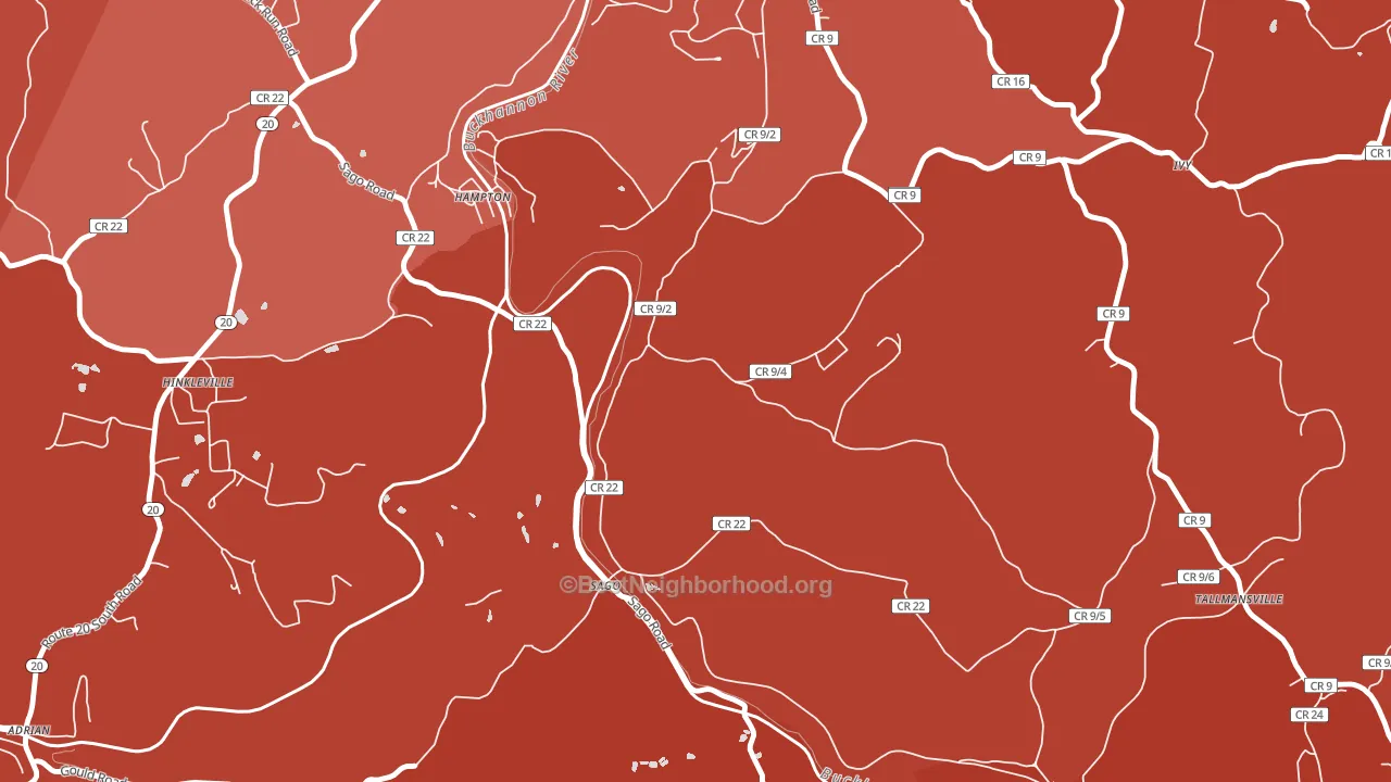 Sago, WV block-group political-lean map