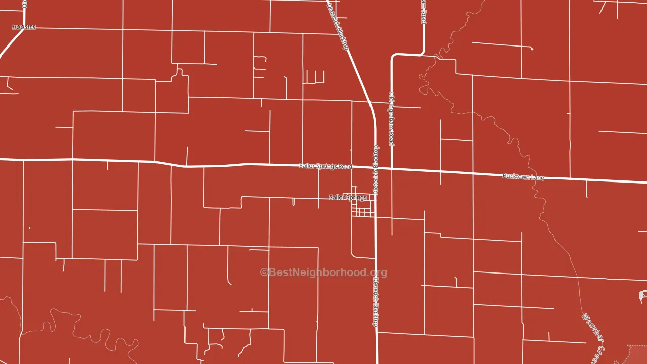 Sailor Springs, IL block-group political-lean map