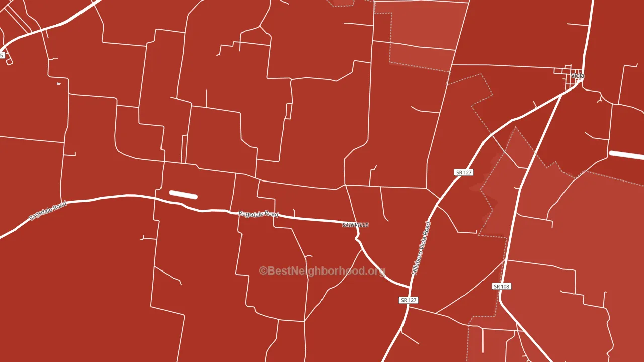 Sainville, TN block-group political-lean map