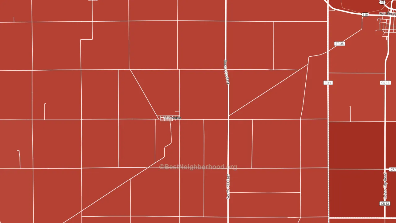 Salamonia, IN block-group political-lean map