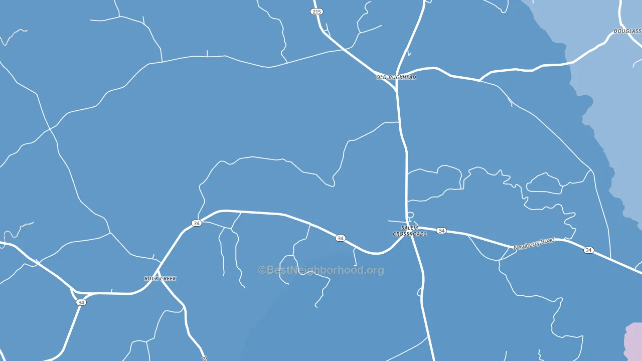 Salem Crossroads, SC block-group political-lean map