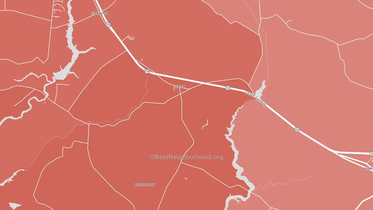 Salem, MD block-group political-lean map
