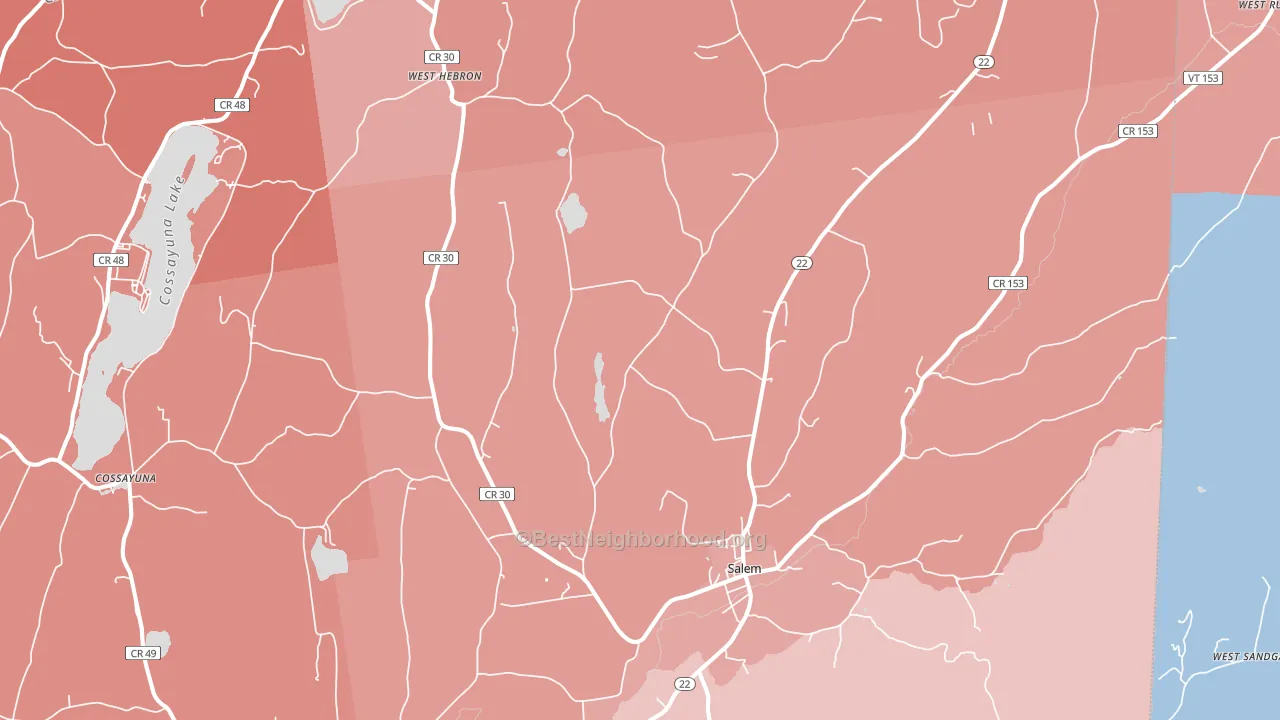Salem, NY block-group political-lean map