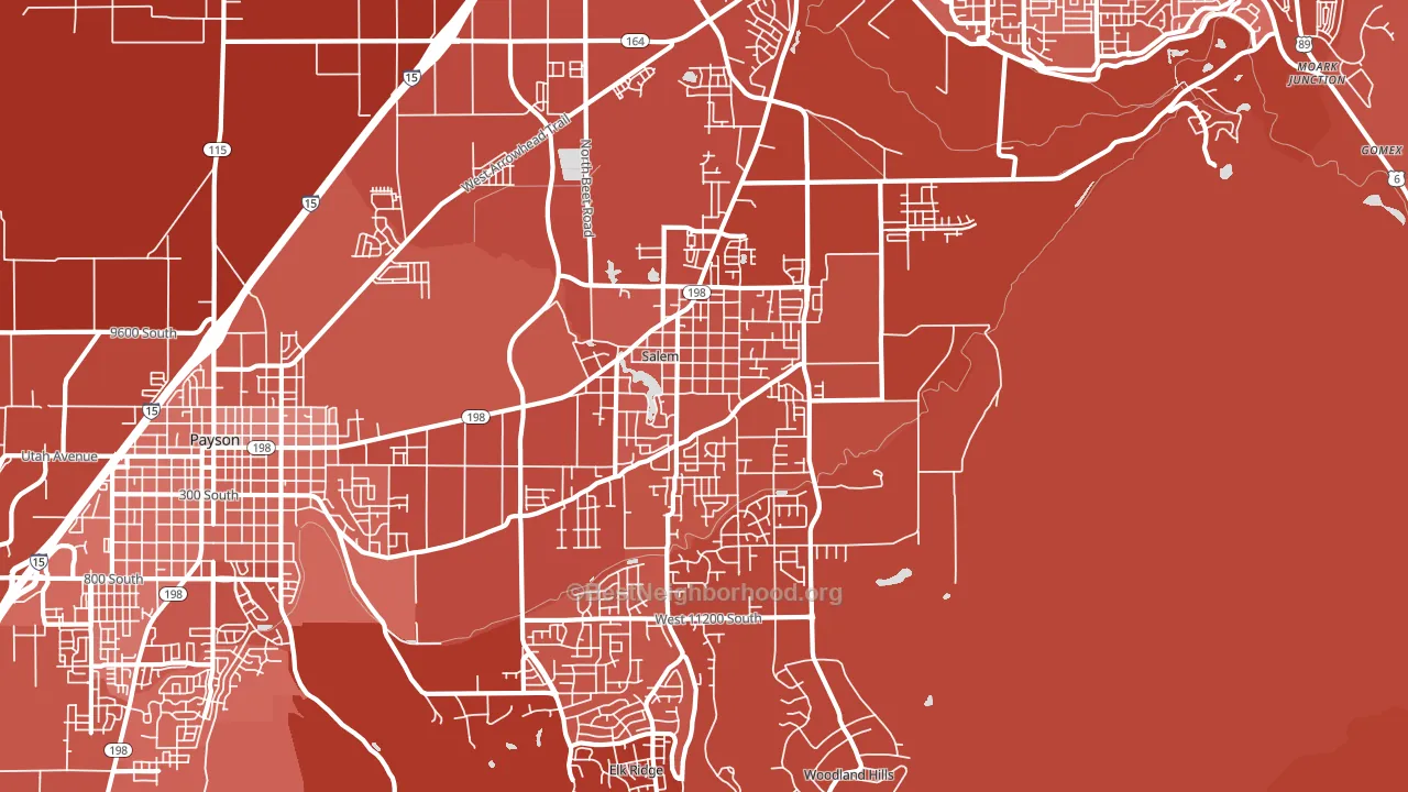 Salem, UT block-group political-lean map