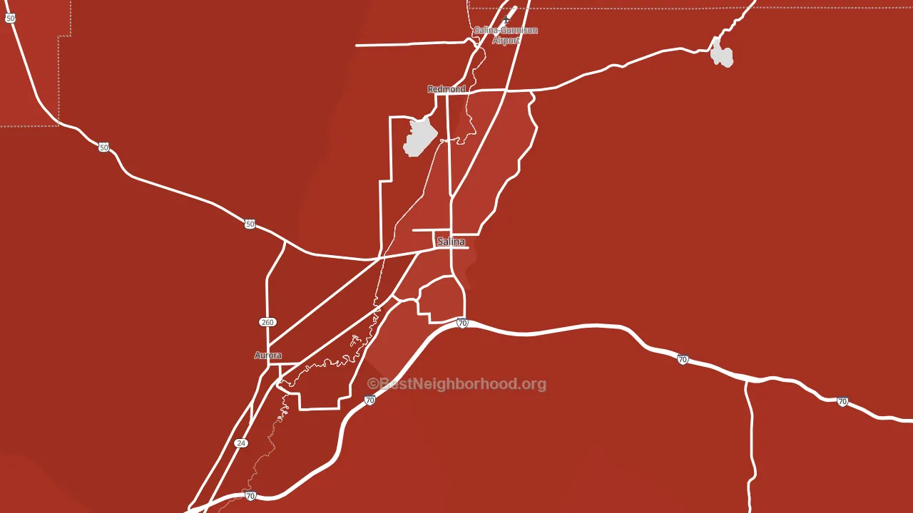 Salina, UT block-group political-lean map