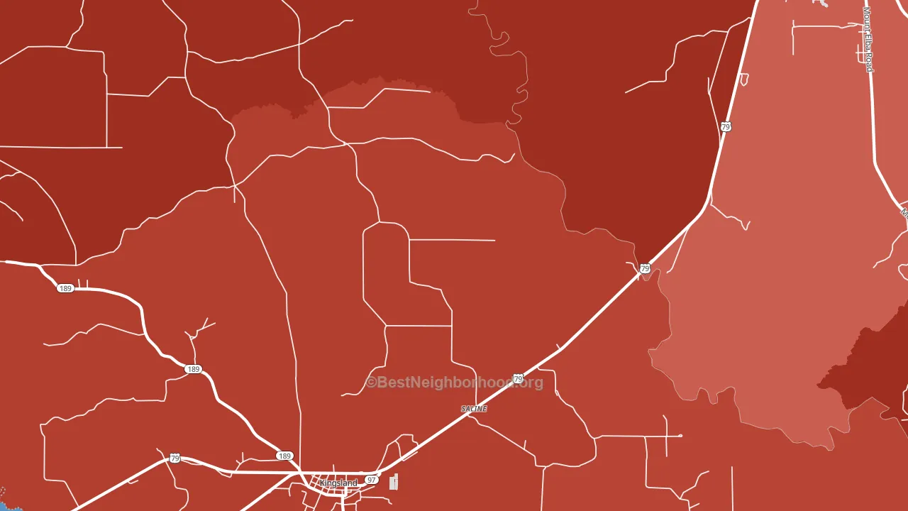 Saline, AR block-group political-lean map