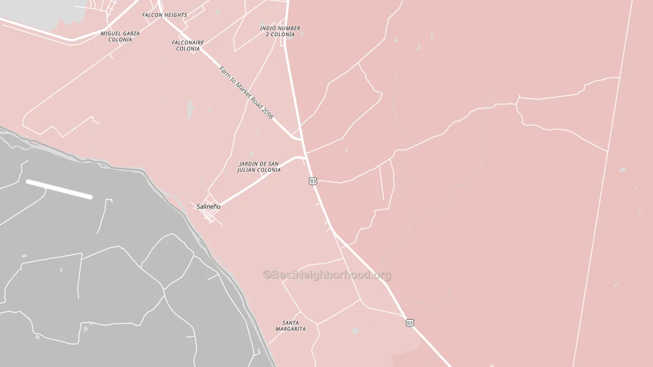 Salineno, TX block-group political-lean map
