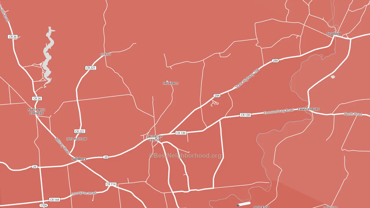 Salisbury Center, NY block-group political-lean map