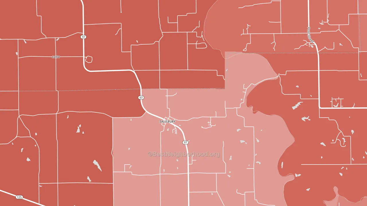 Salisbury, IL block-group political-lean map