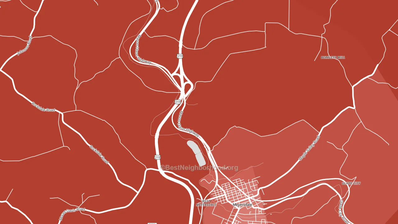 Salisbury Junction, PA block-group political-lean map