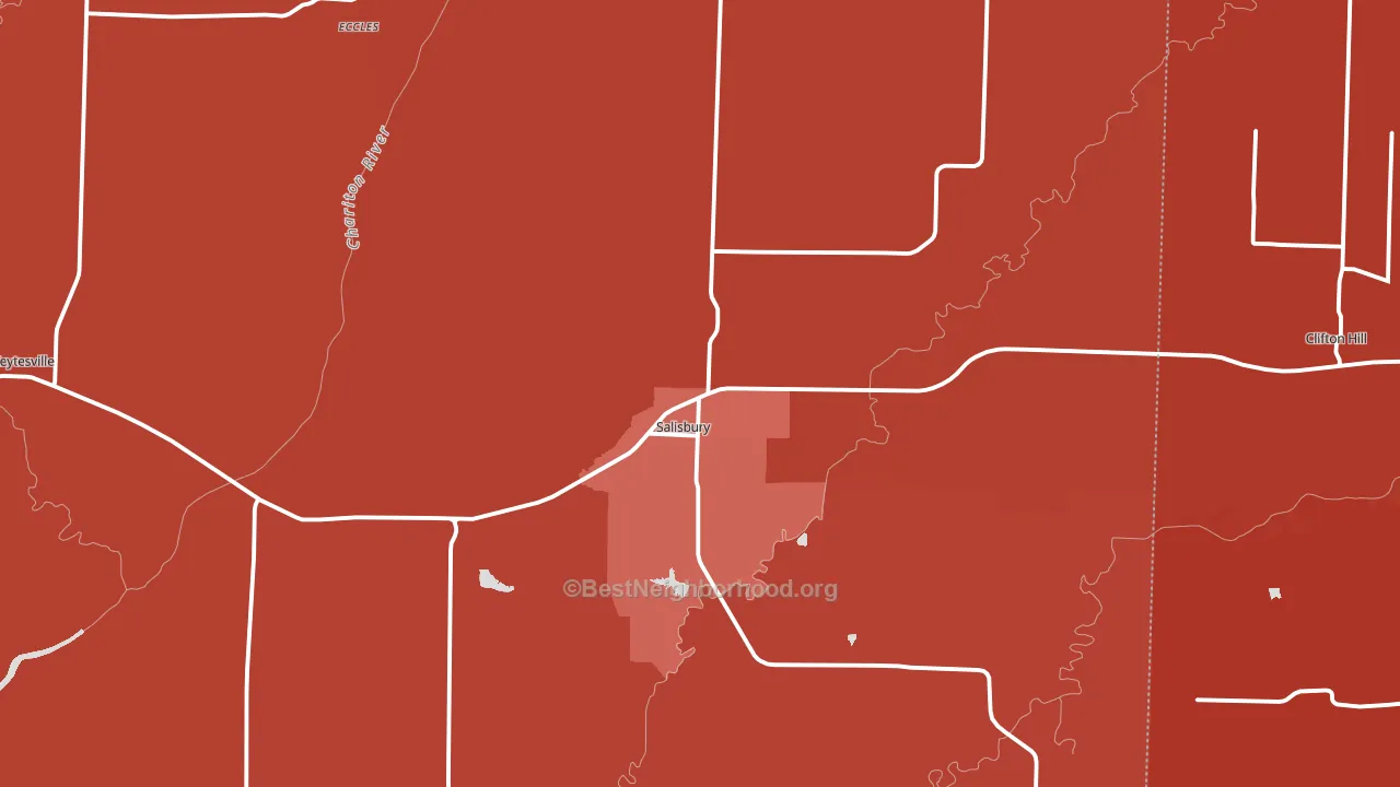 Salisbury, MO block-group political-lean map