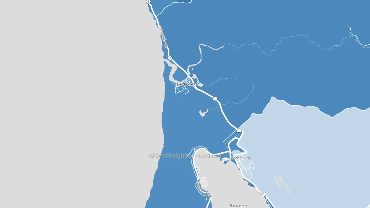 Salmon Creek, CA block-group political-lean map