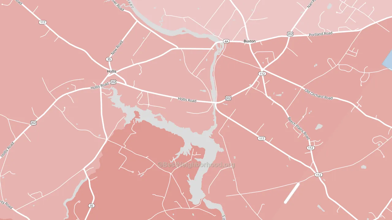 Salmon Falls, ME block-group political-lean map