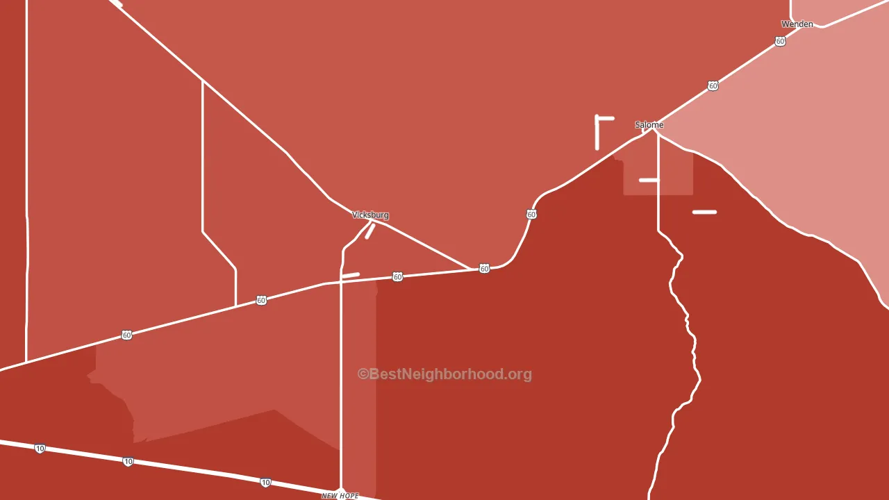 Salome, AZ block-group political-lean map