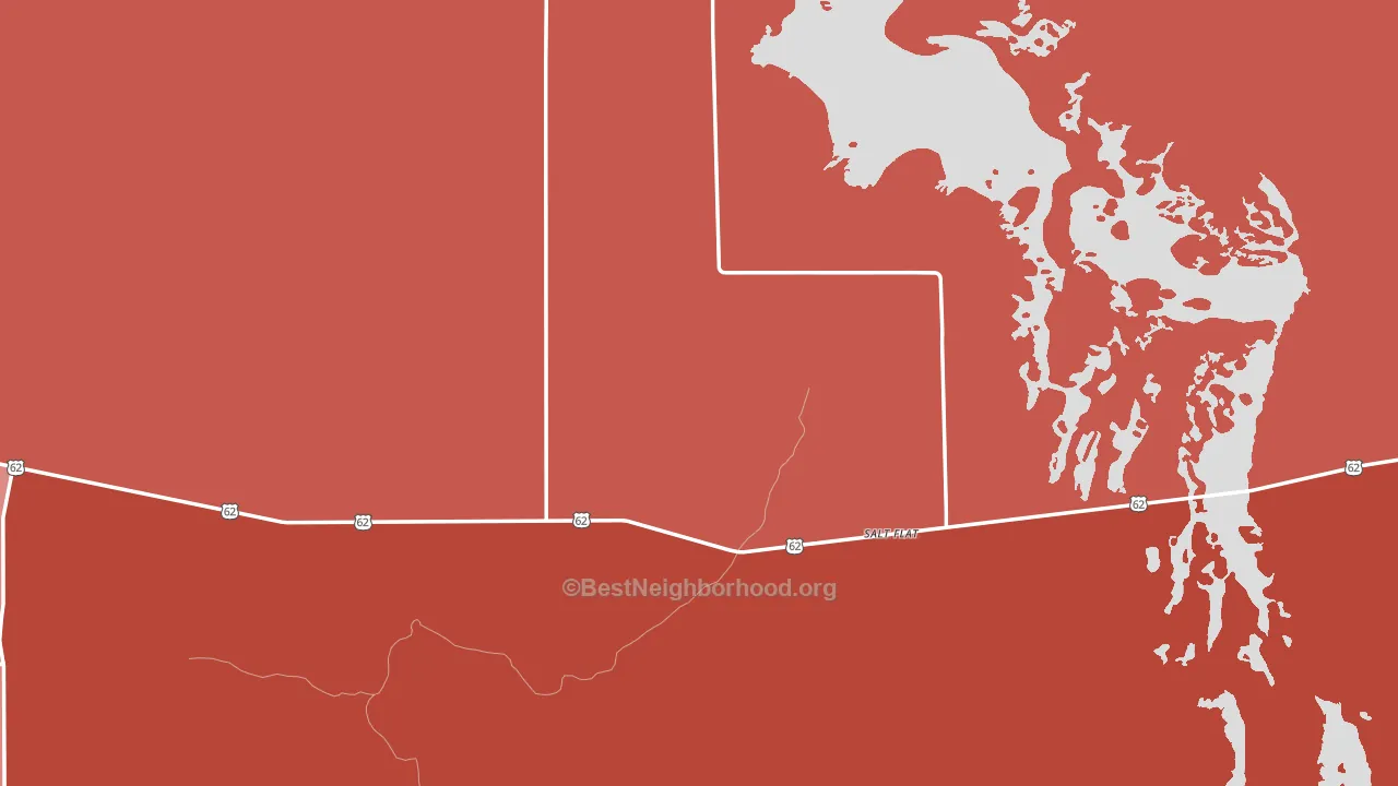 Salt Flat, TX block-group political-lean map