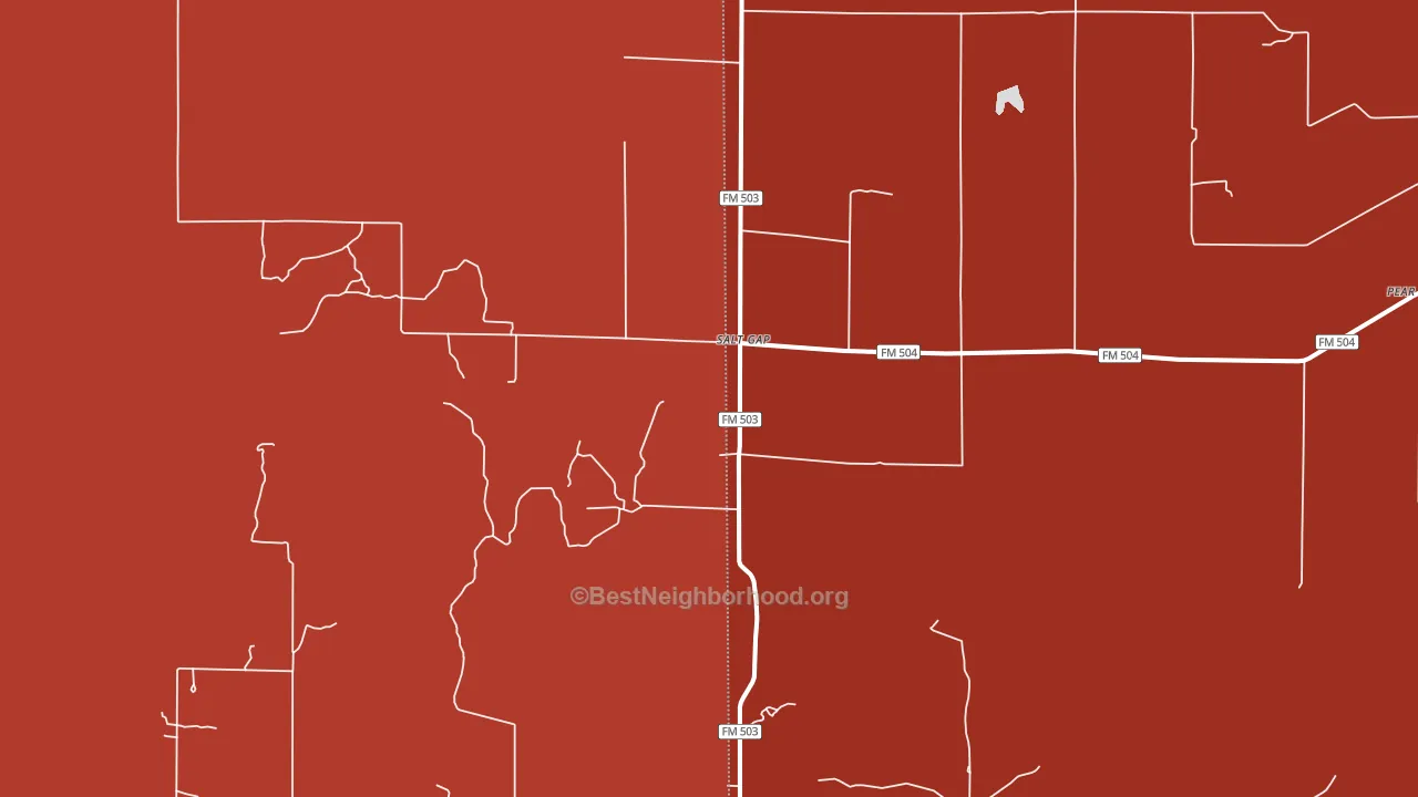 Salt Gap, TX block-group political-lean map