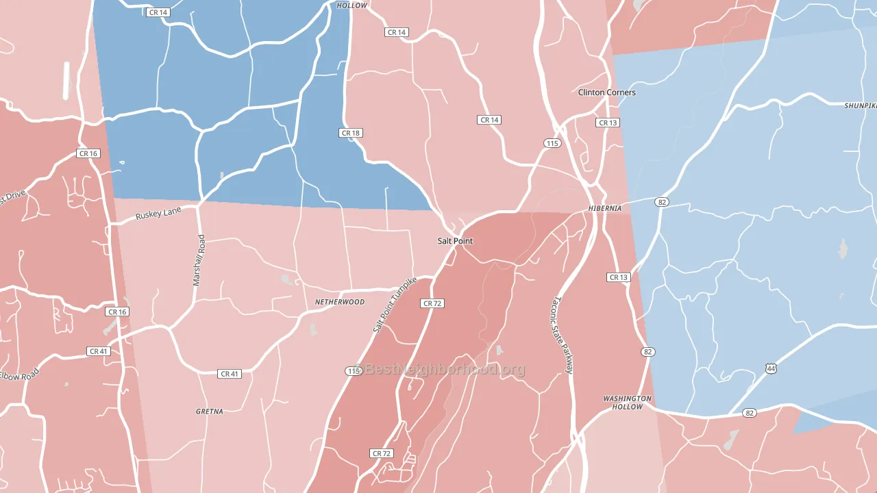 Salt Point, NY block-group political-lean map