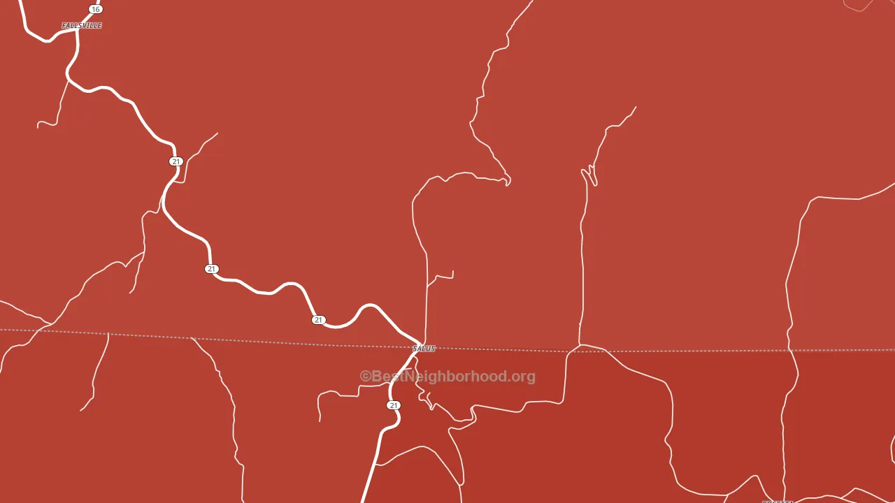 Salus, AR block-group political-lean map