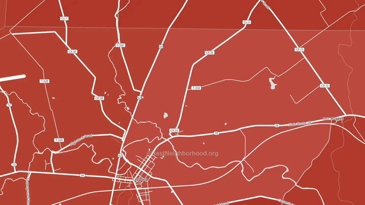 Samantha, OH block-group political-lean map
