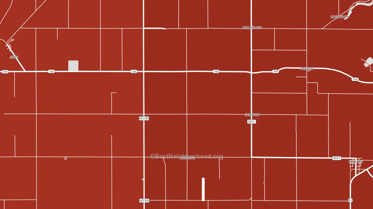 Samford, MO block-group political-lean map