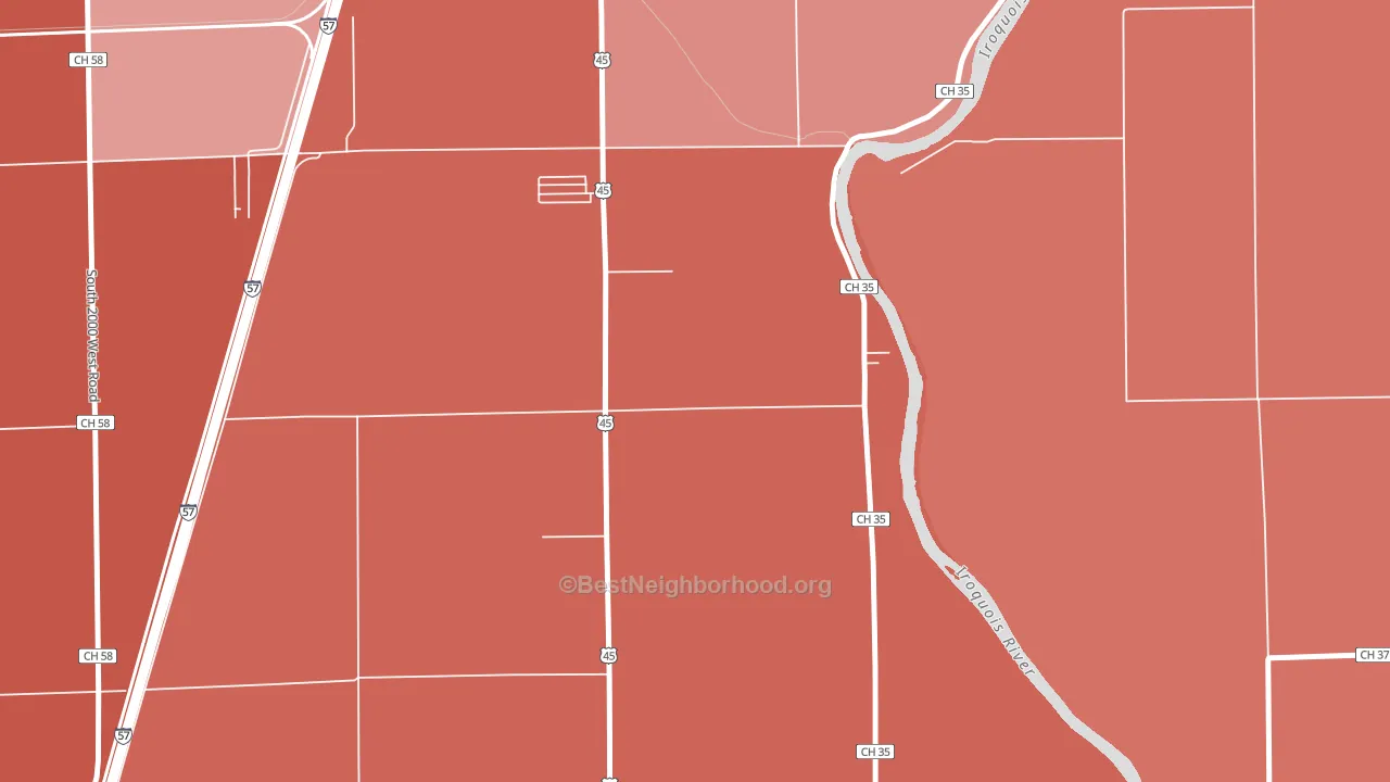 Sammons Point, IL block-group political-lean map