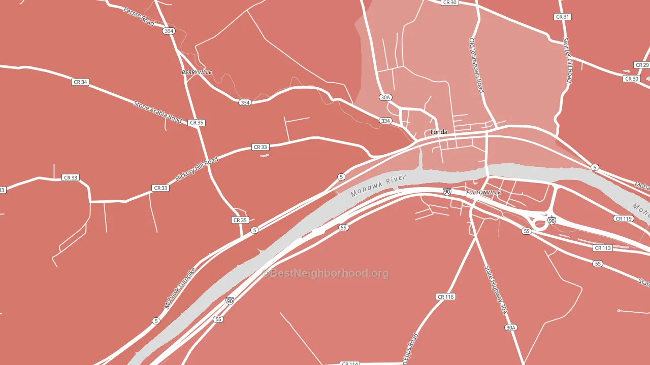 Sammonsville, NY block-group political-lean map