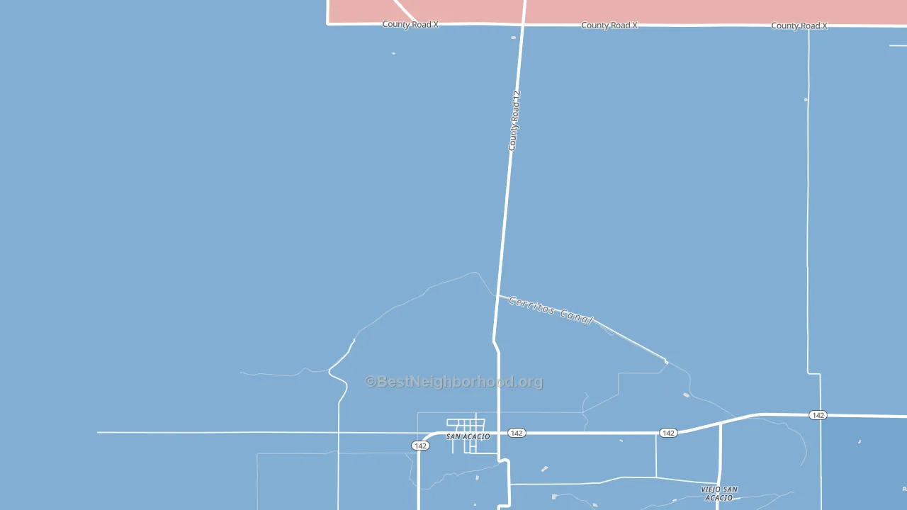 San Acacio, CO block-group political-lean map