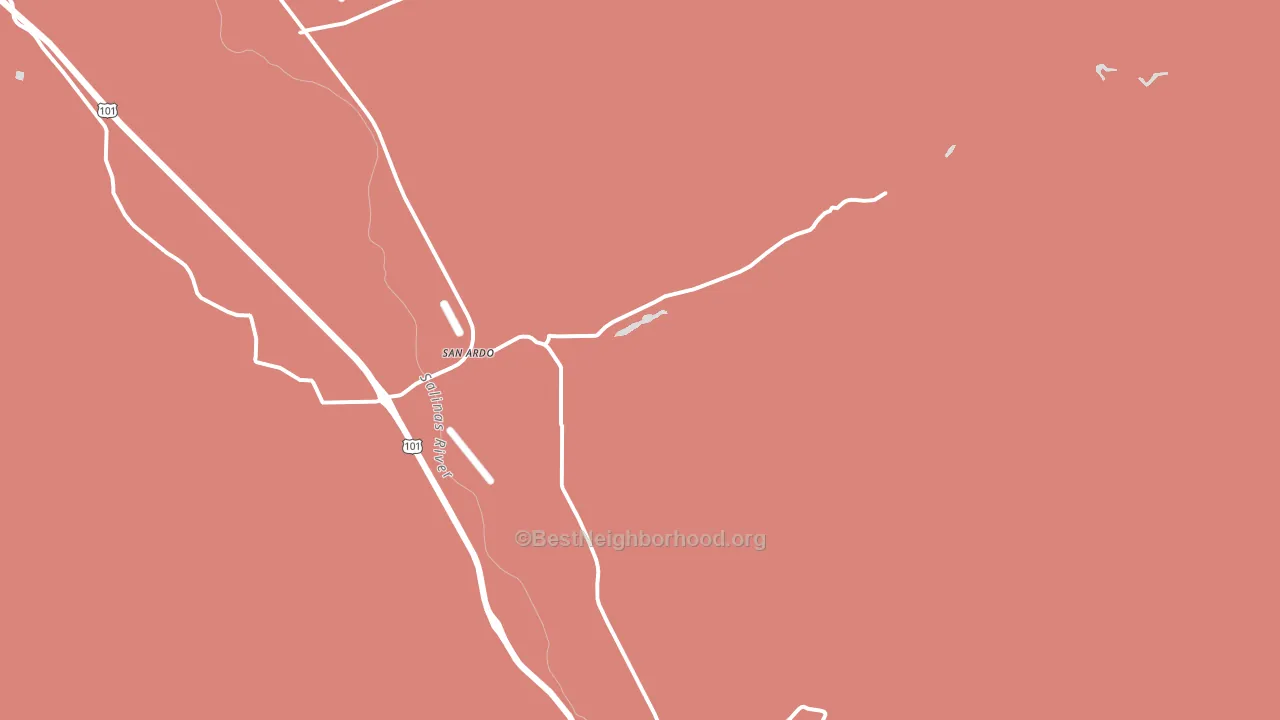San Ardo, CA block-group political-lean map