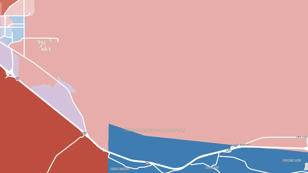San Fidel, NM block-group political-lean map