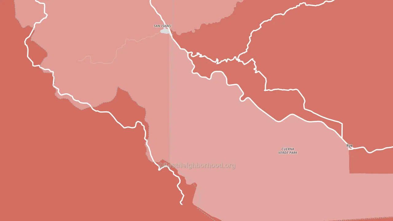 San Isabel, CO block-group political-lean map