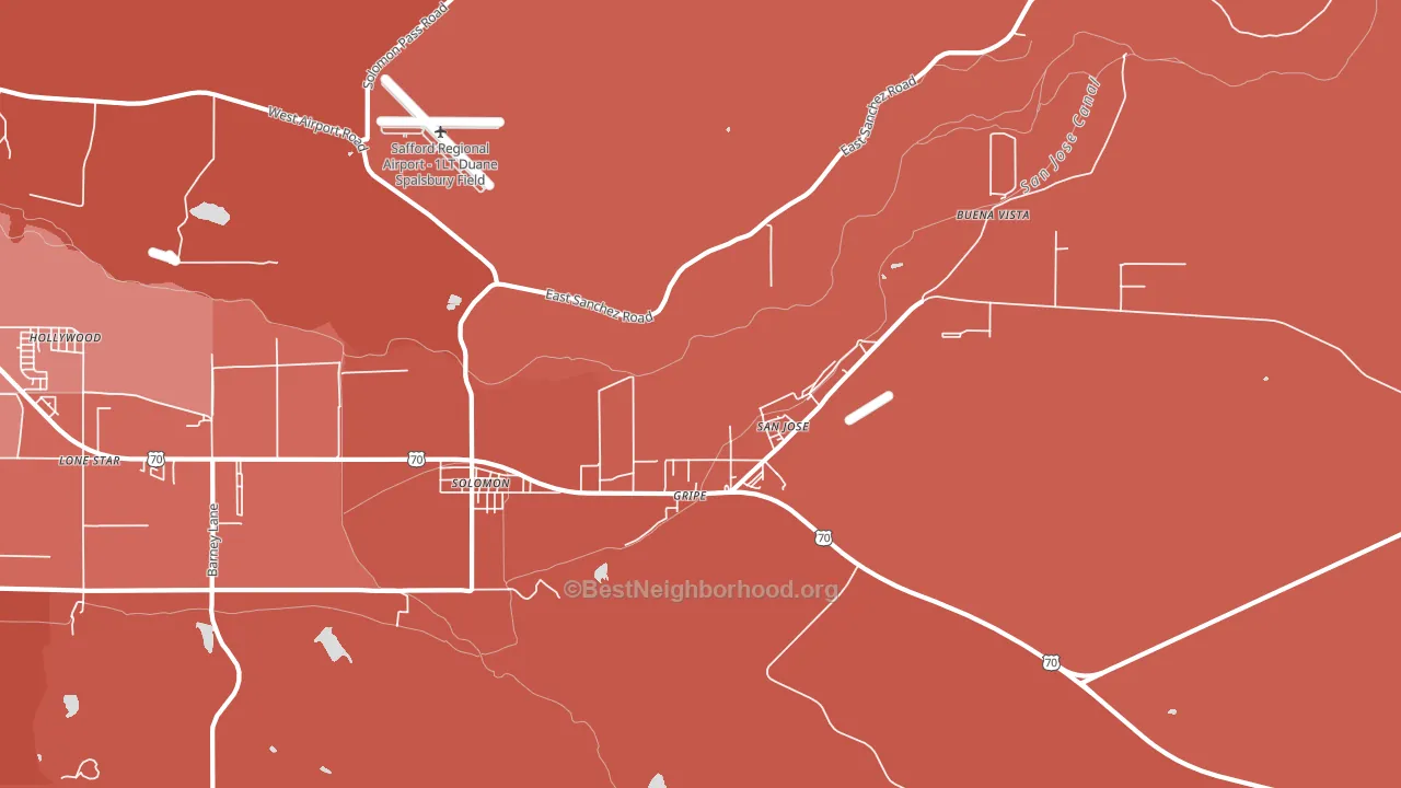 San Jose, AZ block-group political-lean map