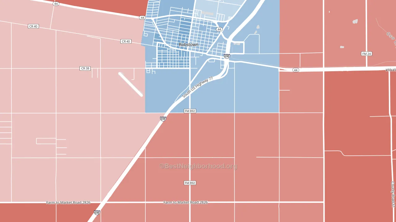 San Pedro, TX block-group political-lean map