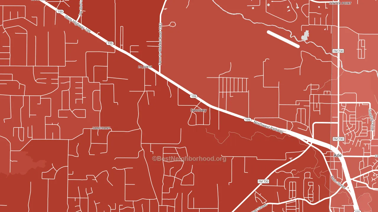 Sanctuary, TX block-group political-lean map