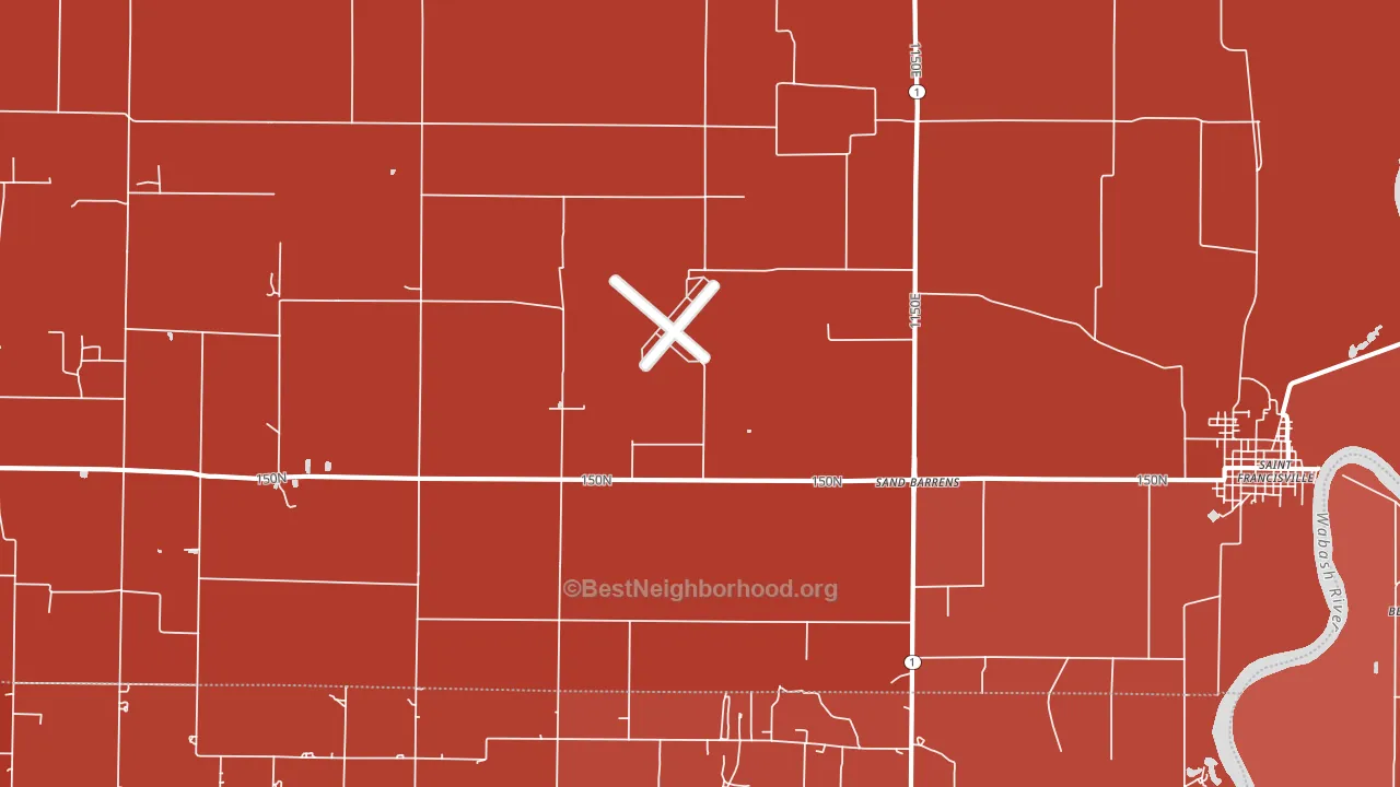 Sand Barrens, IL block-group political-lean map