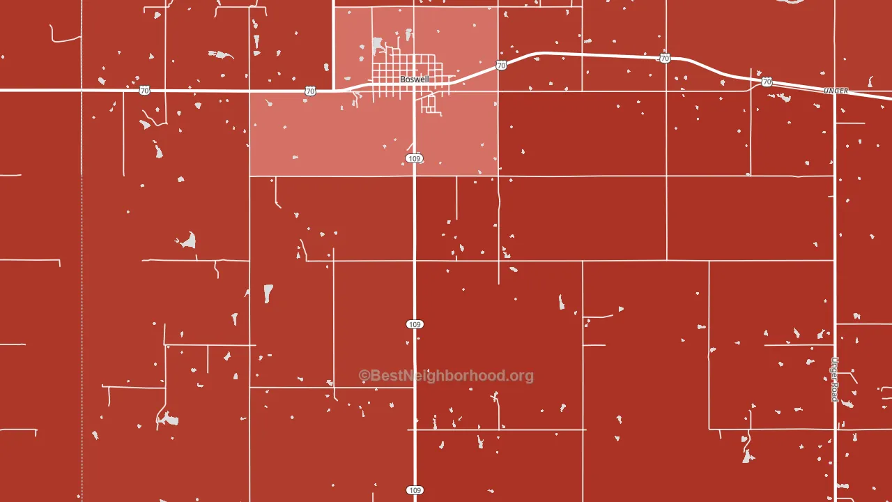 Sand Bluff, OK block-group political-lean map
