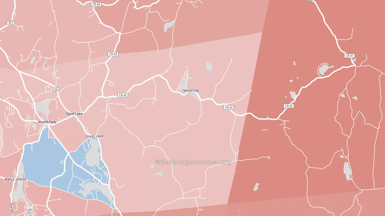 Sand Lake, NY block-group political-lean map