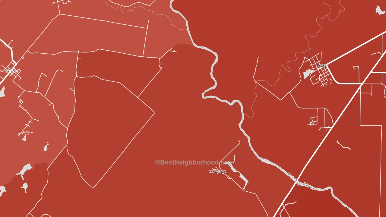 Sand Lake, TX block-group political-lean map