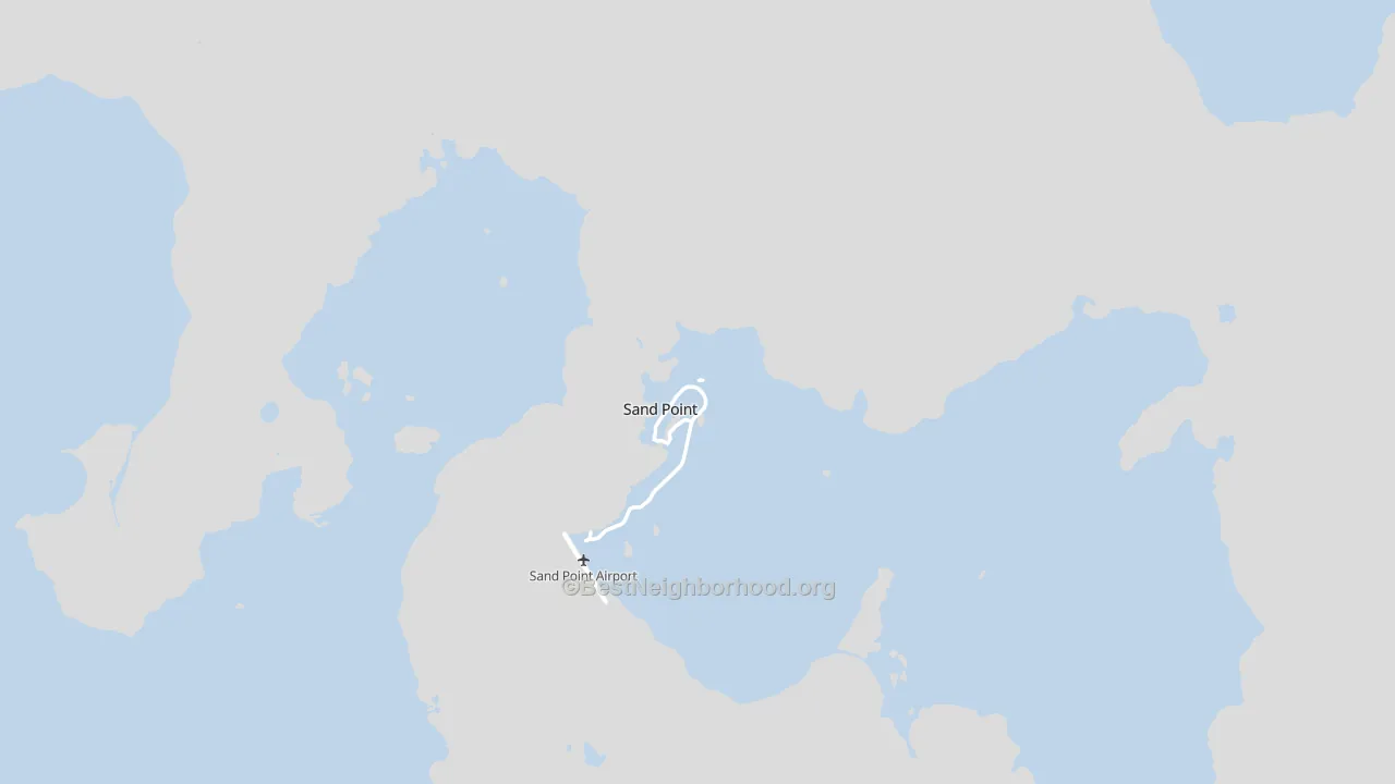Sand Point, AK block-group political-lean map