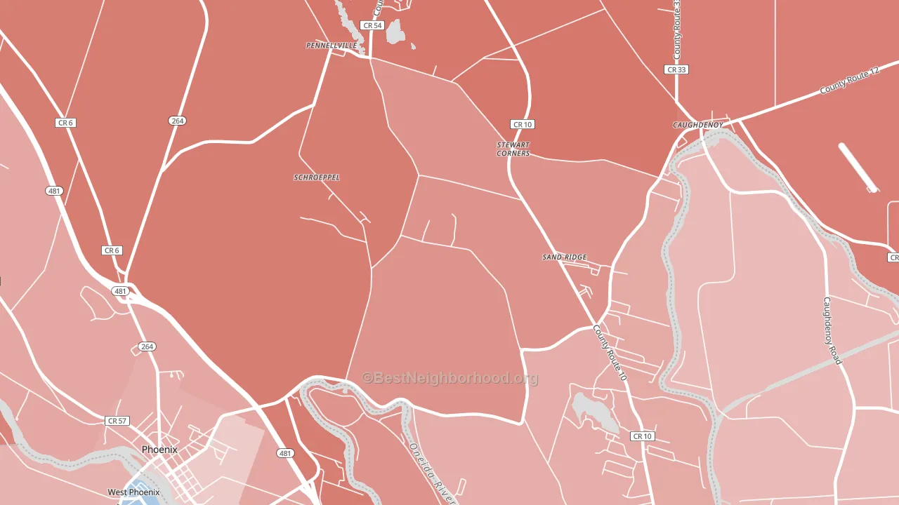 Sand Ridge, NY block-group political-lean map