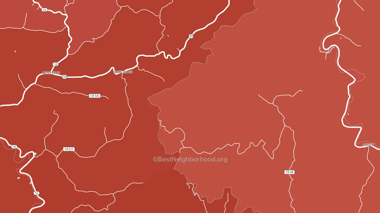 Sand Ridge, WV block-group political-lean map