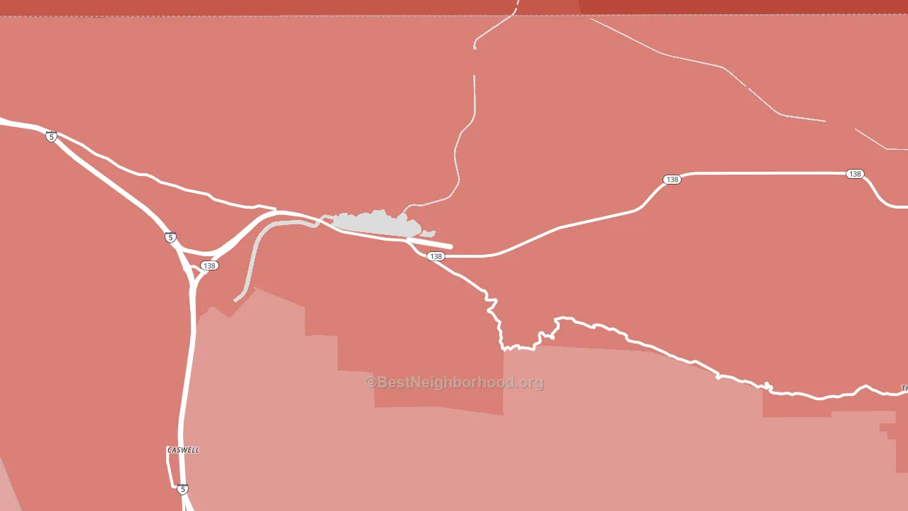 Sandberg, CA block-group political-lean map