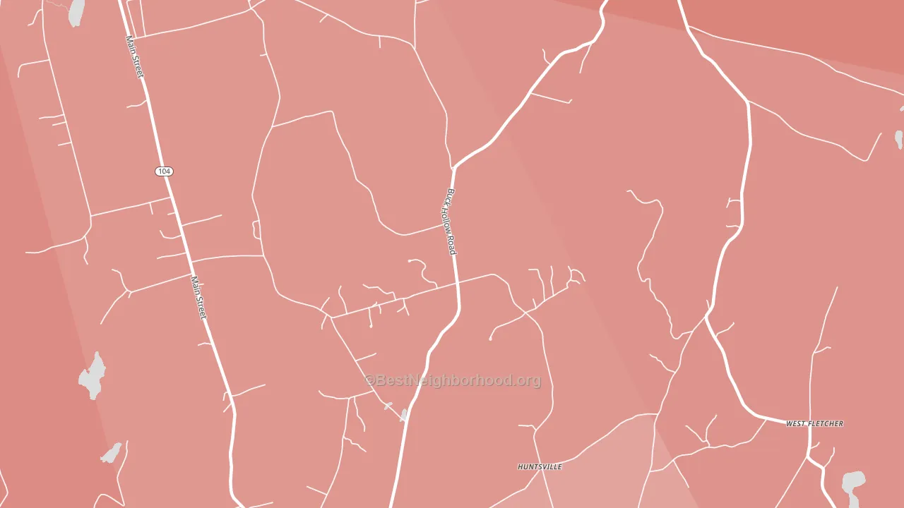 Sanderson Corner, VT block-group political-lean map