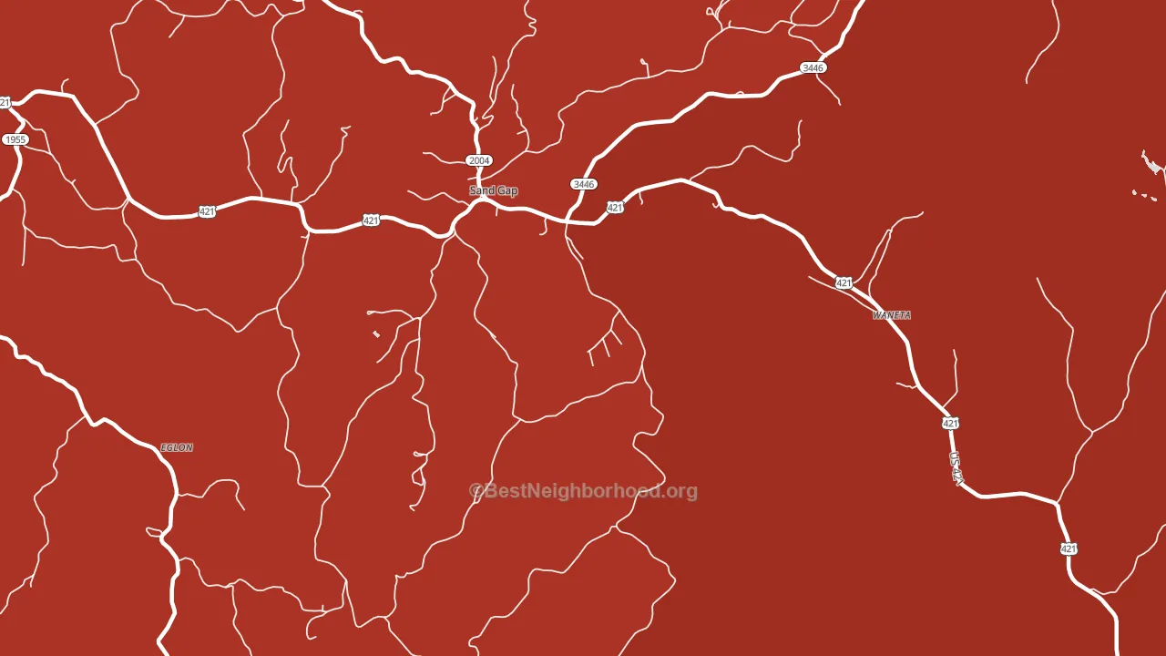 Sandgap, KY block-group political-lean map