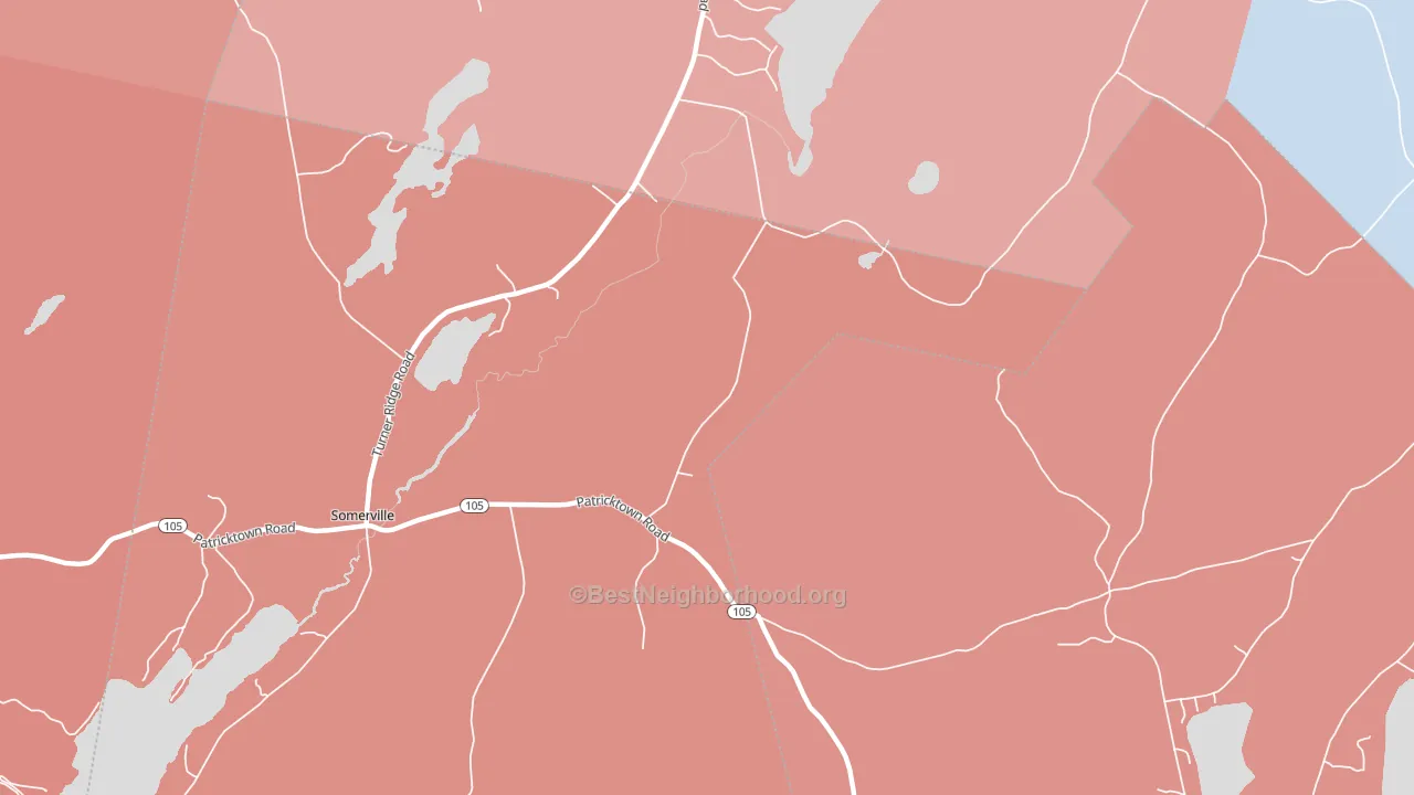 Sandhill Corner, ME block-group political-lean map