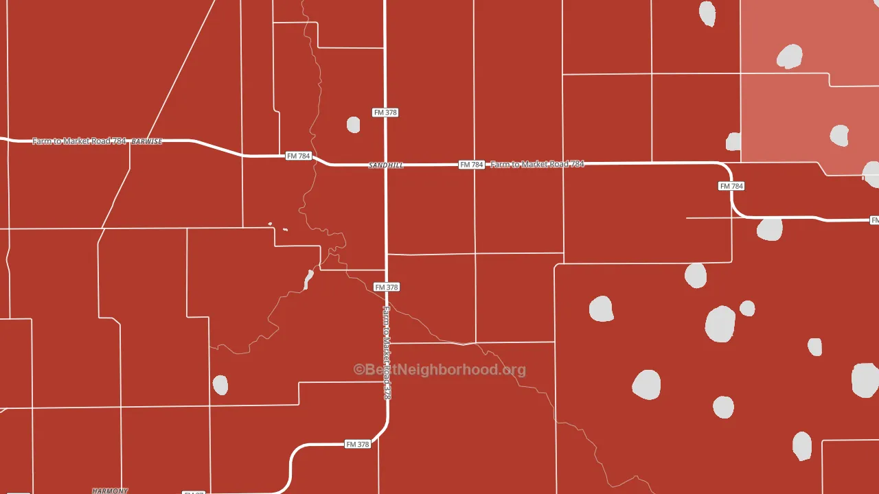 Sandhill, TX block-group political-lean map