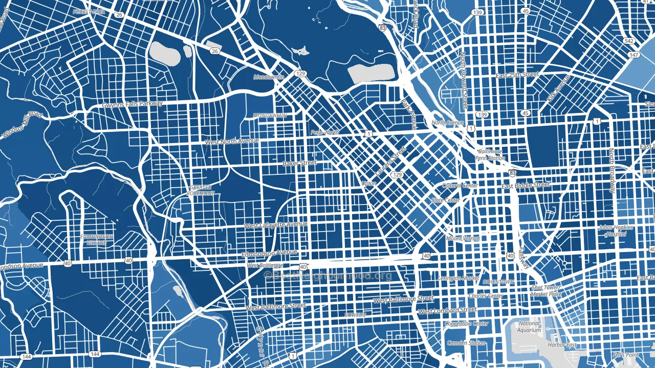 Sandtown-Winchester, Baltimore, MD block-group political-lean map