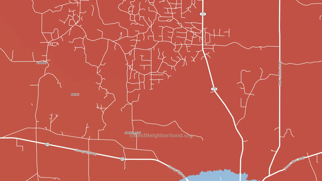 Sandy Bend, AR block-group political-lean map